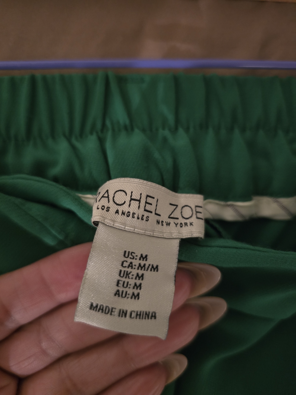 Rachel Zoe Emerald Green Straight-Leg Trousers - Picture 3 of 3